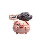 ピンクぶたのあいさつ（個別スタンプ：18）