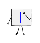 闇数字キャラ(あお、ピンク)（個別スタンプ：1）