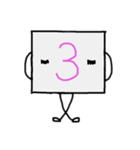 闇数字キャラ(あお、ピンク)（個別スタンプ：13）