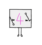 闇数字キャラ(あお、ピンク)（個別スタンプ：14）