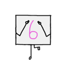 闇数字キャラ(あお、ピンク)（個別スタンプ：16）