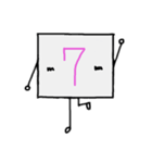 闇数字キャラ(あお、ピンク)（個別スタンプ：17）