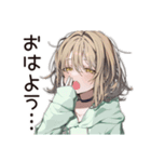 ちょっとネガティブなゆるパーカーちゃん（個別スタンプ：2）