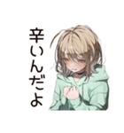 ちょっとネガティブなゆるパーカーちゃん（個別スタンプ：34）