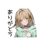 ちょっとネガティブなゆるパーカーちゃん（個別スタンプ：37）