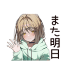 ちょっとネガティブなゆるパーカーちゃん（個別スタンプ：40）