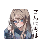 人見知り女子の日常☆（個別スタンプ：3）
