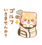 ゴルフする❤️いやしばいぬ❤️柴犬/父の日（個別スタンプ：1）