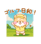 ゴルフする❤️いやしばいぬ❤️柴犬/父の日（個別スタンプ：14）
