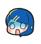 青い髪の毛の女の子【文字無し】（個別スタンプ：20）