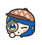 青い髪の毛の女の子【文字無し】（個別スタンプ：37）