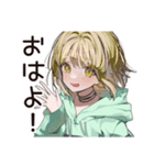 ゆるパーカーちゃんの朝活（個別スタンプ：2）