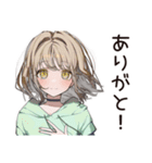 ゆるパーカーちゃんの朝活（個別スタンプ：3）