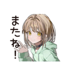 ゆるパーカーちゃんの朝活（個別スタンプ：16）
