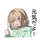ゆるパーカーちゃんの朝活（個別スタンプ：17）