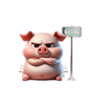 ピンクのブタの全力でサボる日常（個別スタンプ：22）