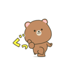 動くぽってりクマのいつでもスタンプ（個別スタンプ：1）
