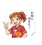 ハンドボール 女子 部活 スポーツ (文字)（個別スタンプ：8）