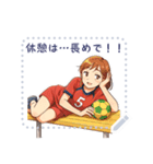 ハンドボール 女子 部活 スポーツ (文字)（個別スタンプ：15）