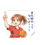 ハンドボール 女子 部活 スポーツ (文字)（個別スタンプ：17）