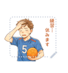 ハンドボール 男子 部活 スポーツ (文字)（個別スタンプ：4）