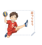ハンドボール 男子 部活 スポーツ (文字)（個別スタンプ：19）