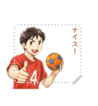 ハンドボール 男子 部活 スポーツ (文字)（個別スタンプ：21）