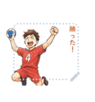 ハンドボール 男子 部活 スポーツ (文字)（個別スタンプ：22）