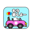 角型腹巻きアザラシ君 001（あざらし）白黒（個別スタンプ：10）