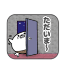 角型腹巻きアザラシ君 001（あざらし）白黒（個別スタンプ：11）