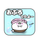 角型腹巻きアザラシ君 001（あざらし）白黒（個別スタンプ：24）