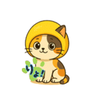 フルーツねこ（個別スタンプ：4）