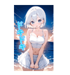 可愛い女子ずっと使えるBIGスタンプ夏・海（個別スタンプ：39）