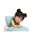 かわいい緑色の中国の女の子  (NT)（個別スタンプ：11）