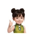 かわいい緑色の中国の女の子  (NT)（個別スタンプ：20）