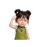 かわいい緑色の中国の女の子  (NT)（個別スタンプ：24）