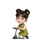 かわいい緑色の中国の女の子  (NT)（個別スタンプ：34）