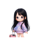 かわいい紫のロングヘアの女の子 （NT）（個別スタンプ：26）
