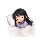 かわいい紫のロングヘアの女の子 （NT）（個別スタンプ：30）