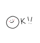 手書き シンプルメッセージ（個別スタンプ：4）
