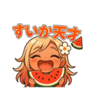 平成ギャル風スタンプ夏ver（個別スタンプ：5）