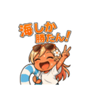 平成ギャル風スタンプ夏ver（個別スタンプ：8）