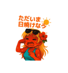 平成ギャル風スタンプ夏ver（個別スタンプ：23）