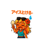 平成ギャル風スタンプ夏ver（個別スタンプ：34）