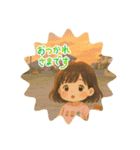 1歳の可愛い女の子のあいさつスタンプ（個別スタンプ：3）
