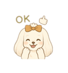 マルチーズ＆トイプードルのLINEスタンプ（個別スタンプ：19）