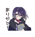 サブカル女子の読書タイム♡（個別スタンプ：3）