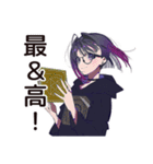 サブカル女子の読書タイム♡（個別スタンプ：37）