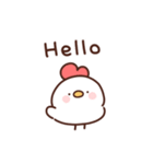 にわとりぴよこの英語（個別スタンプ：1）
