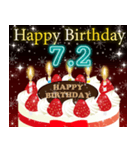 7月上旬❤️日付入り❤️誕生日おめでとう❣️（個別スタンプ：2）